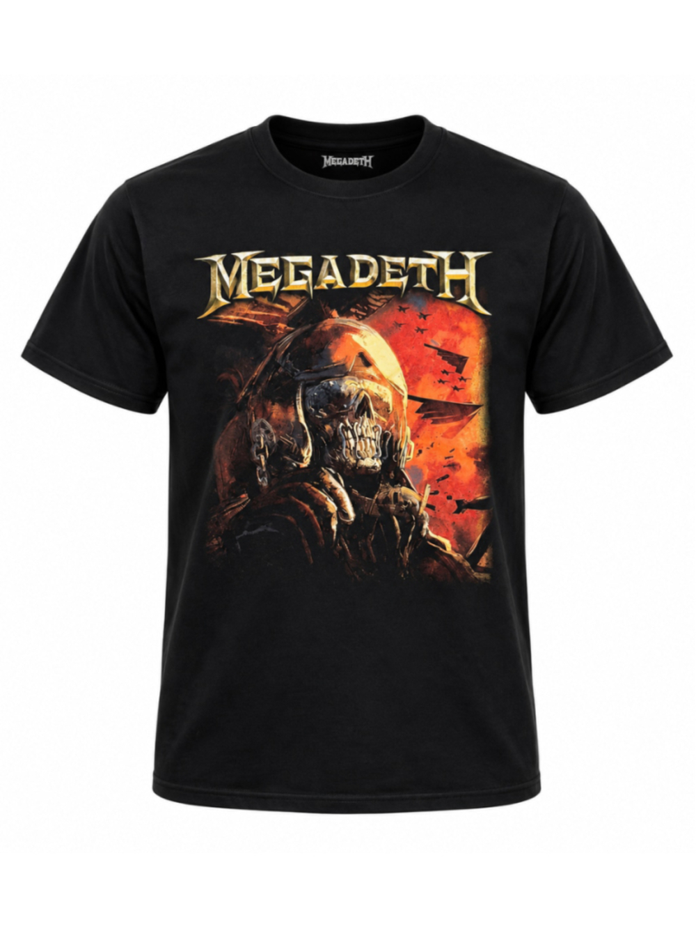 Megadeth 2021 Tour T-Shirt Men’s Medium Black Vic Rattlehead Concert Tee